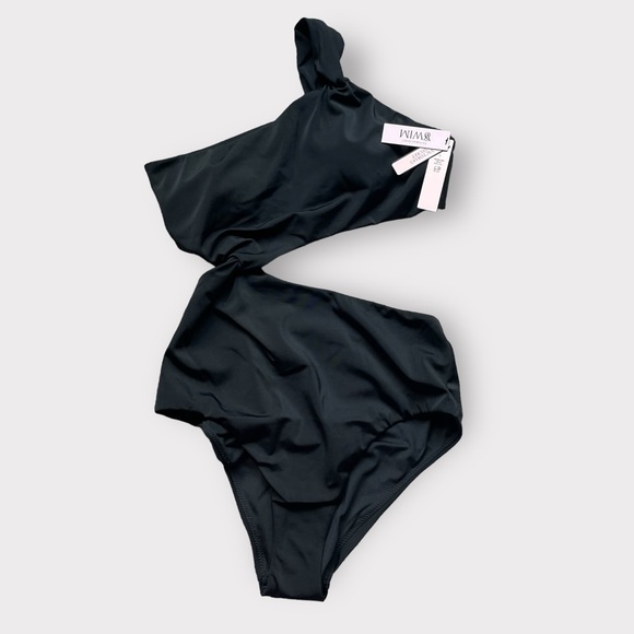 Victoria’s Secret Swim Black Twist Lined Monokini Size Small Removable Padding - Picture 2 of 12